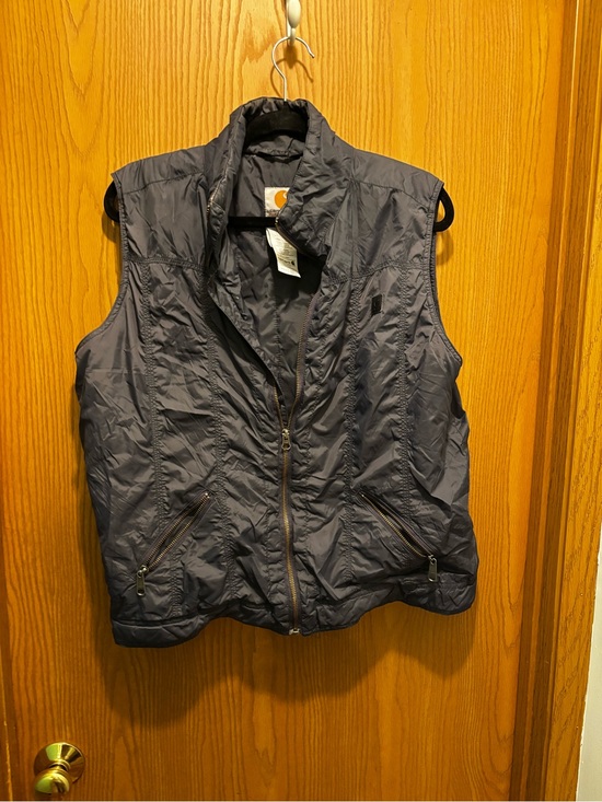 Carhartt Jackets & Blazers - Carhartt Vest in Dark Gray Blue with Logo Tag